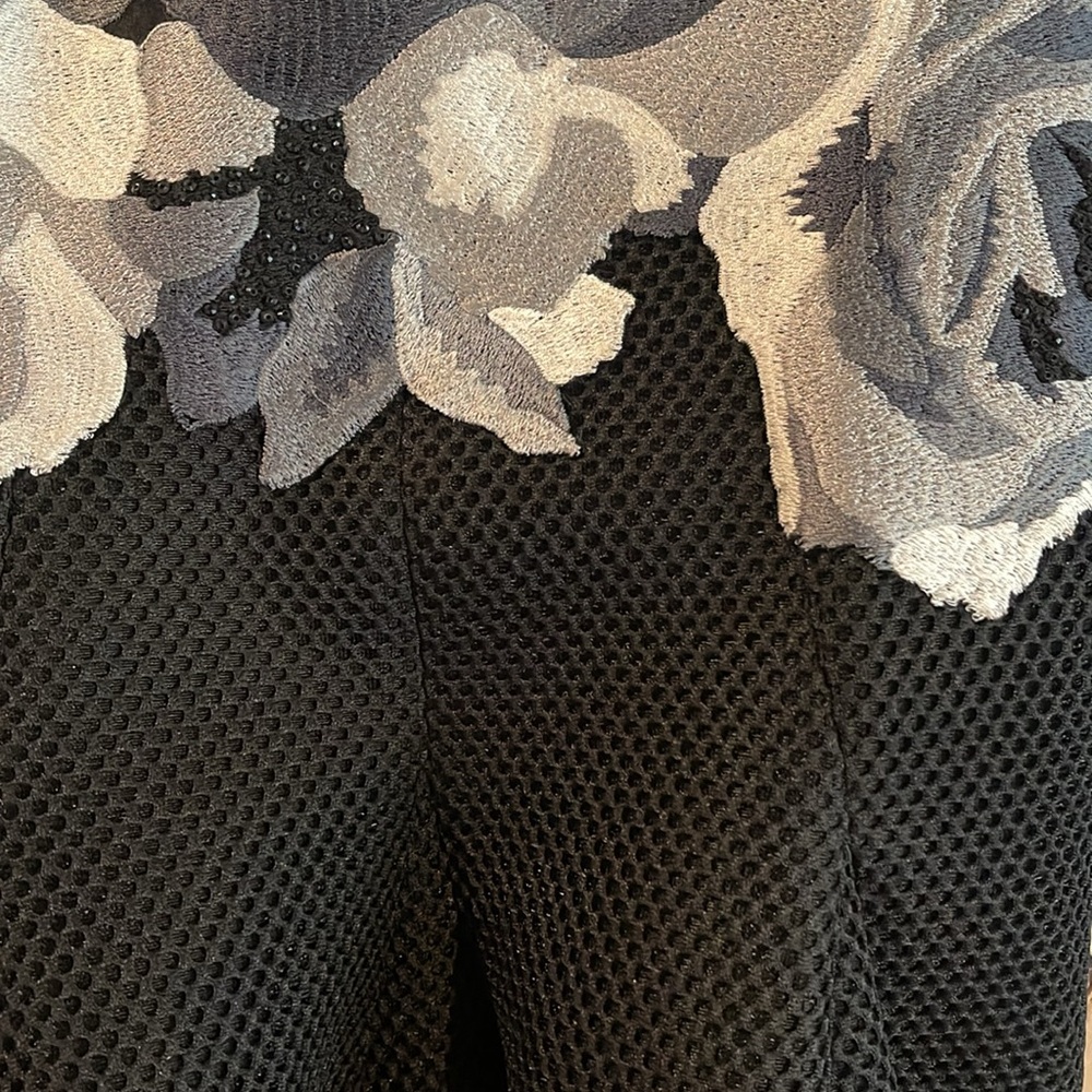 Lela Rose Black and White Floral A-Line Dress Size 8 Excellent Condition - Picture 7 of 7